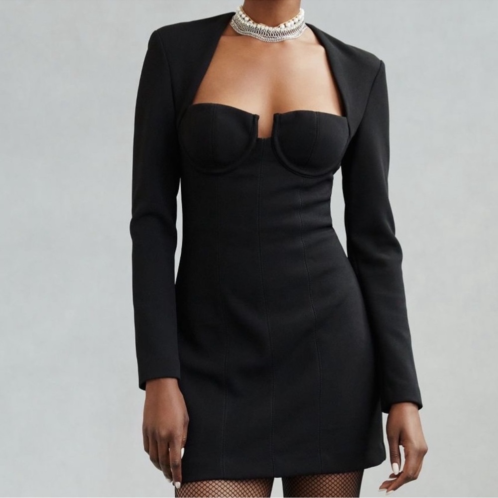 MISHA COLLECTION Black Long Sleeve Dress